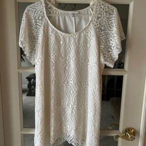 Cream lace top
